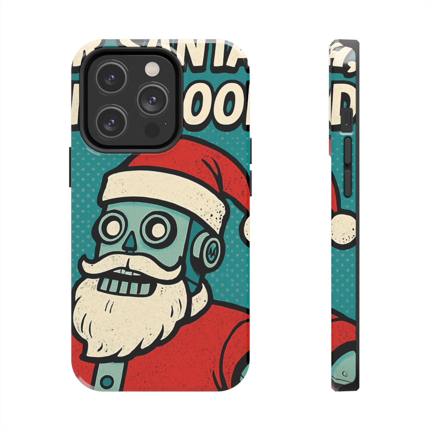 Santa Robot Phone Case - Durable Tough Design for Holidays