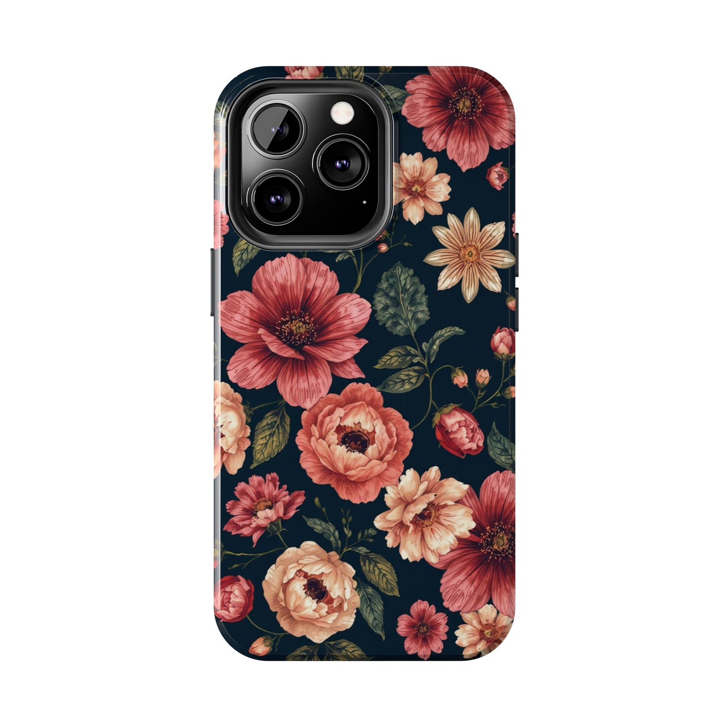 Spring Power! Floral Tough Phone Case - Durable Protection with Elegant Flower Design - for iPhone