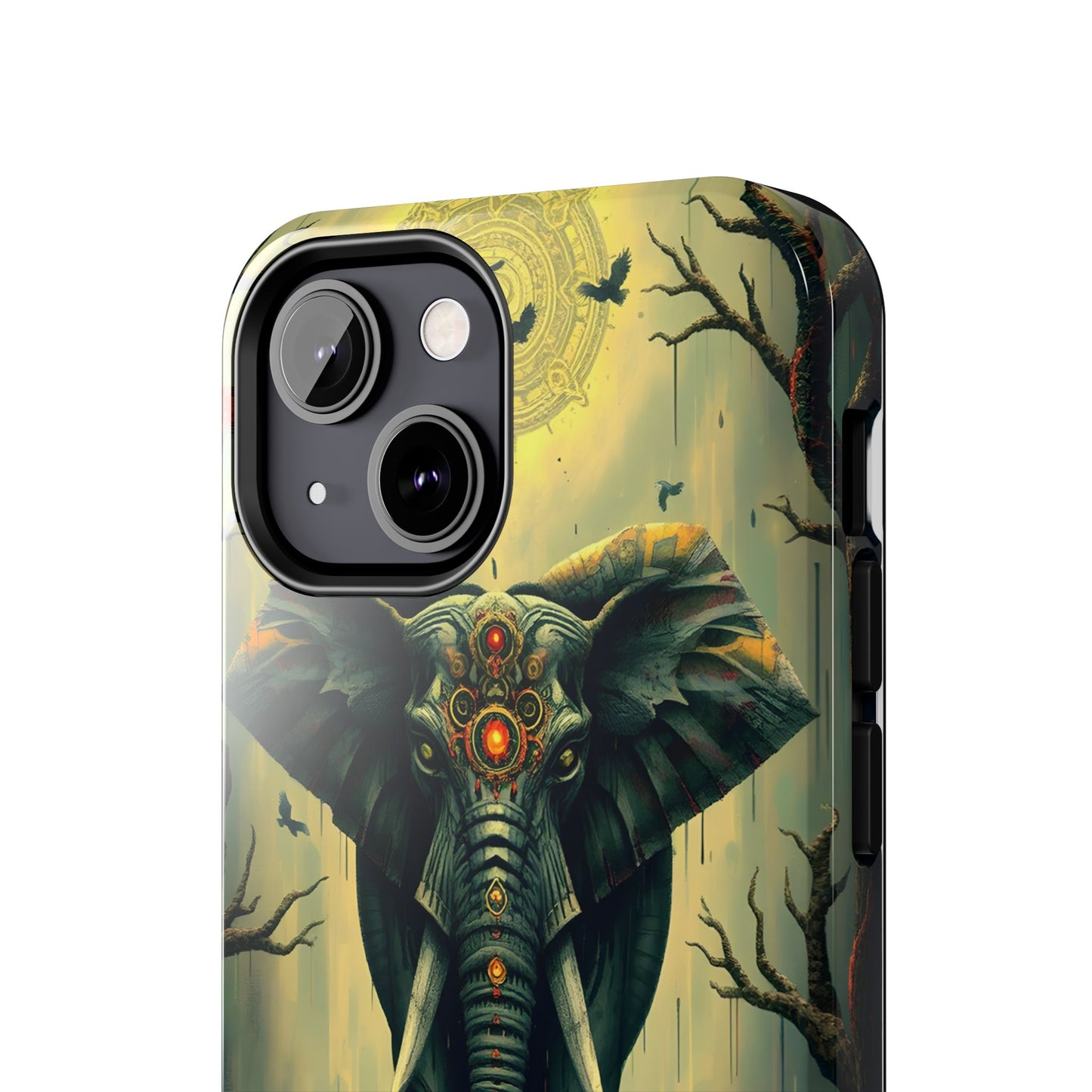 Mystical Forest Elephant Tough Phone Case | Vibrant Design for Nature Lovers - for iPhone