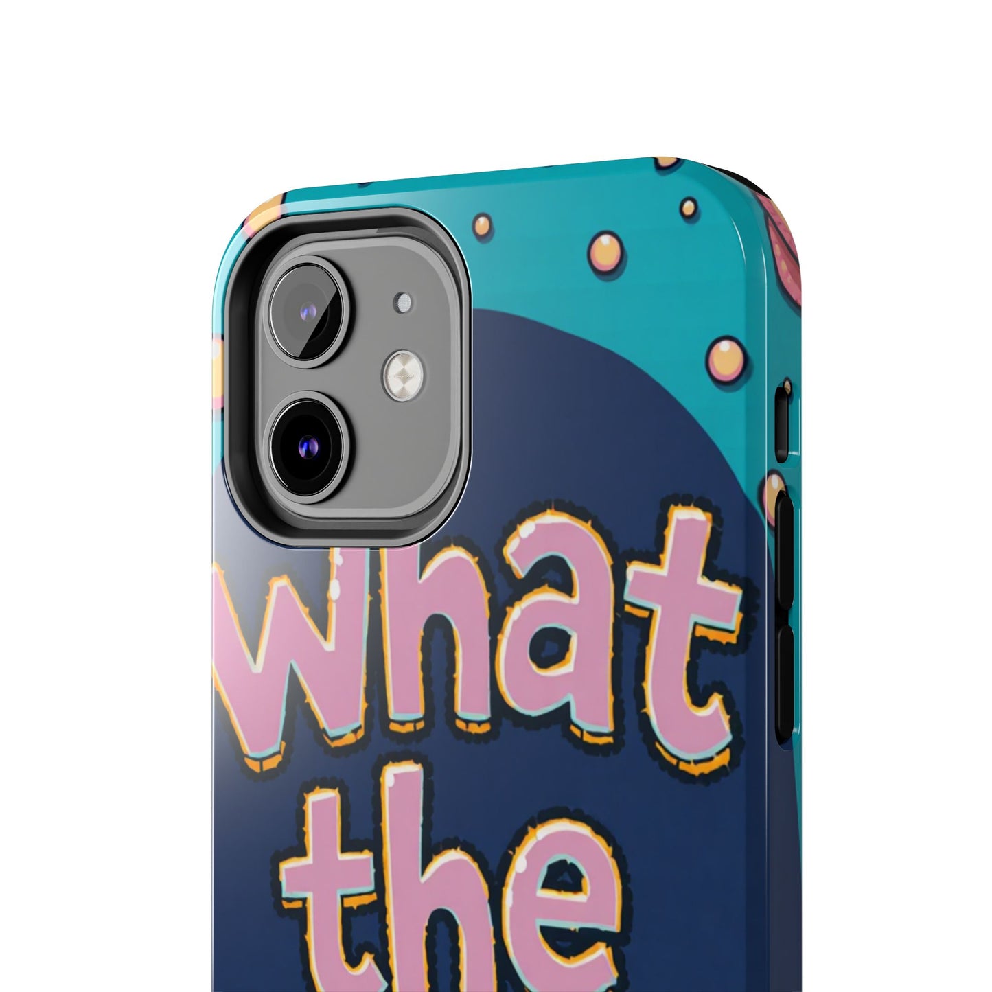Playful Tough Phone Case - "What the Fish" Design