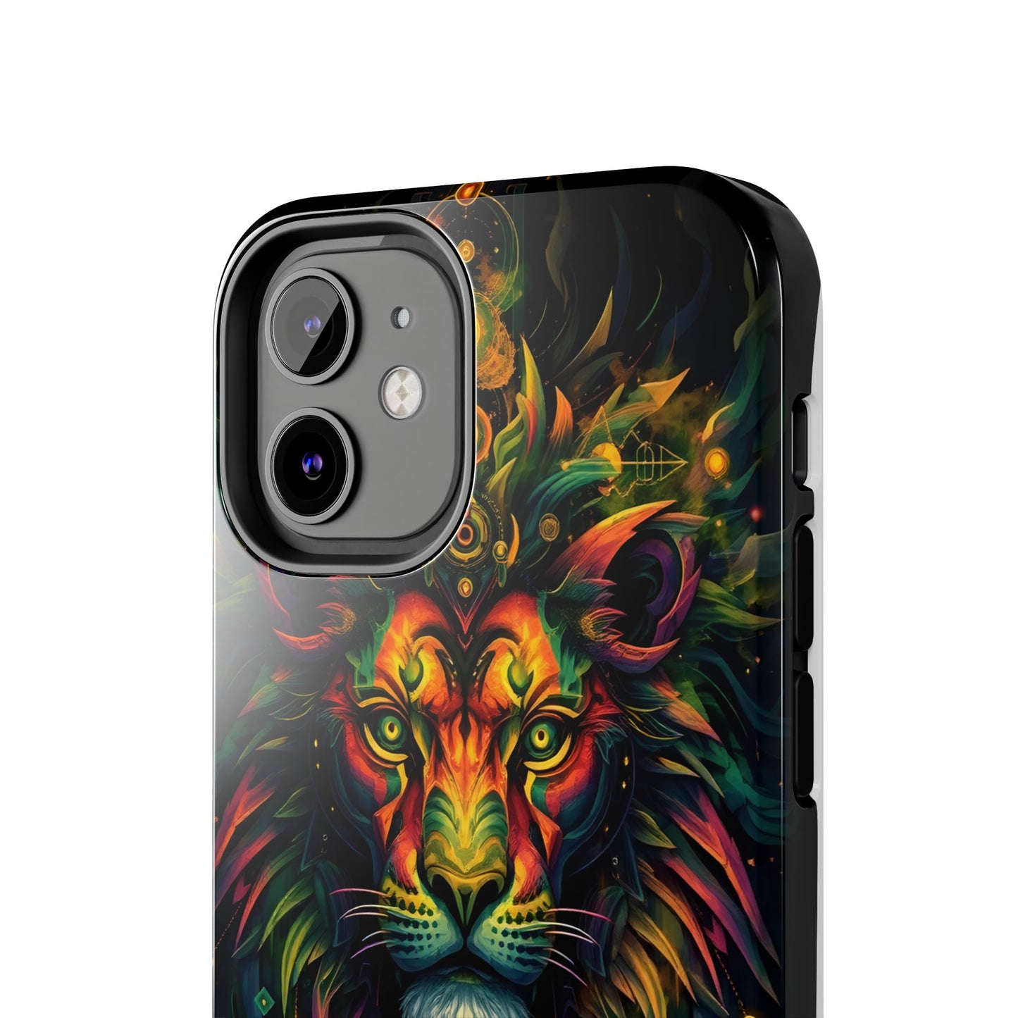 Vibrant Mystical Lion Art Tough Phone Case - Bold Protector for Animal Lovers - for iPhone
