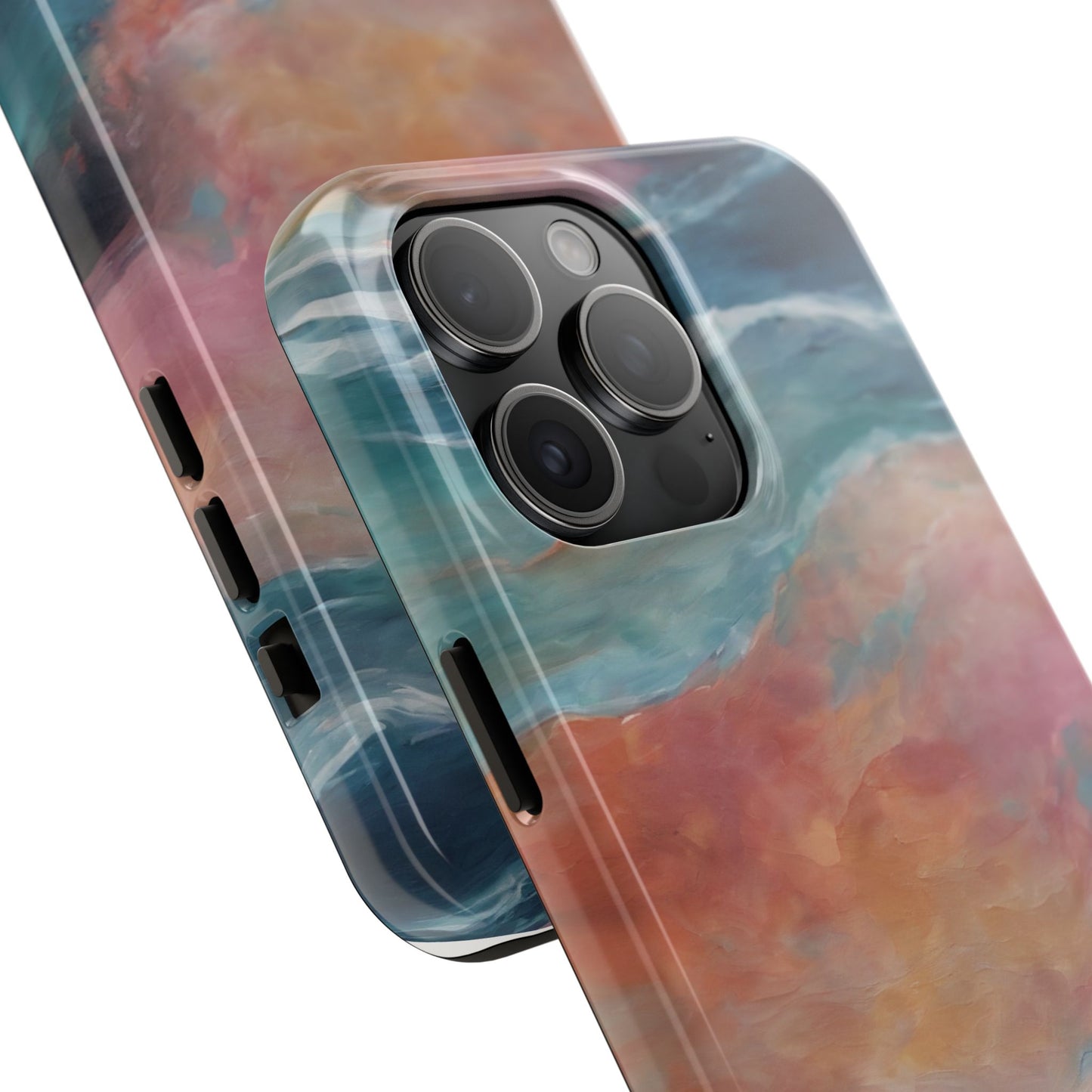 Artistic Painted Sea Tough Phone Case - Abstract Waves Design - for iPhone