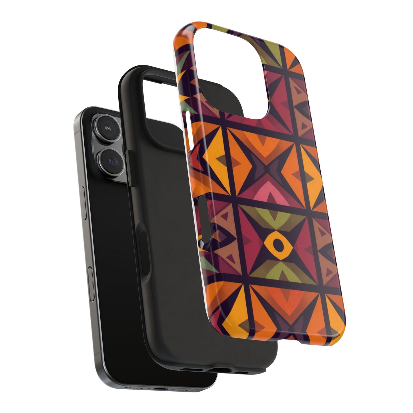 Vibrant Tribal Geometric Tough Phone Case - Colorful Protection for Your iPhone
