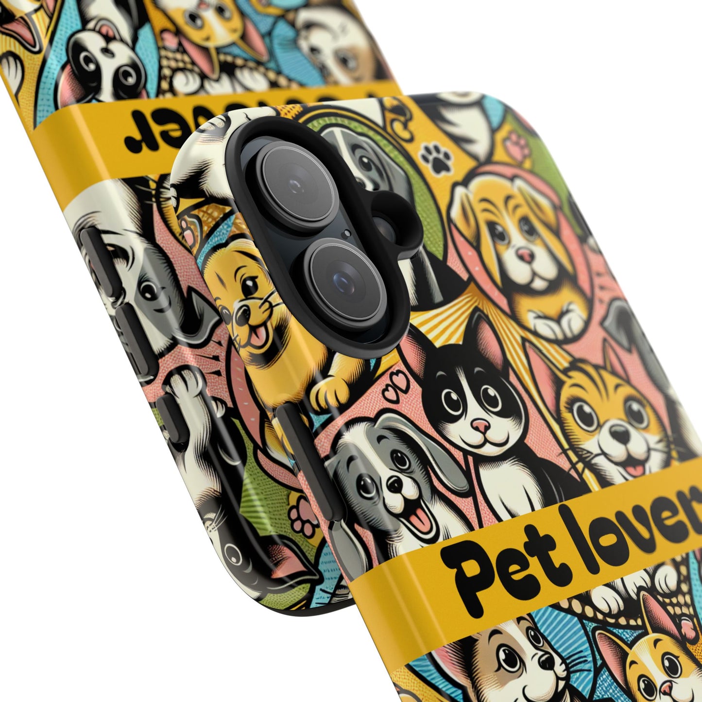 Pet Lover Tough Phone Case - Colorful Animal Design - for iPhone