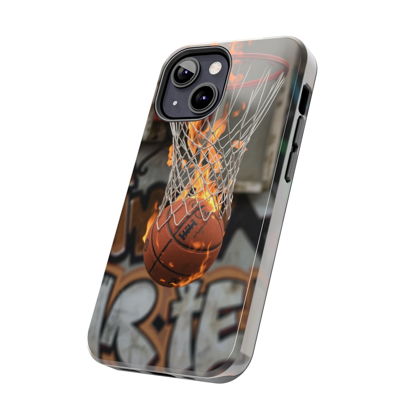 Fire Basketball Tough Phone Case - Durable Sporty Design for Athletes & Fans