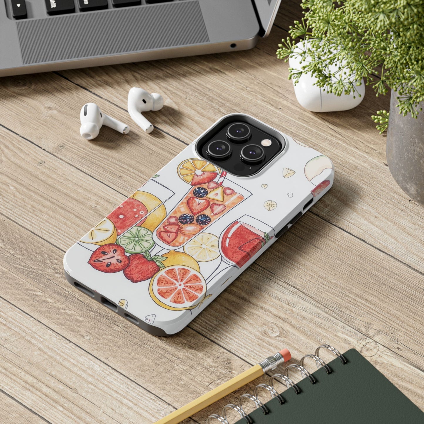 Colorful Fruit Cocktail Tough Phone Case - Perfect for Summer Vibes