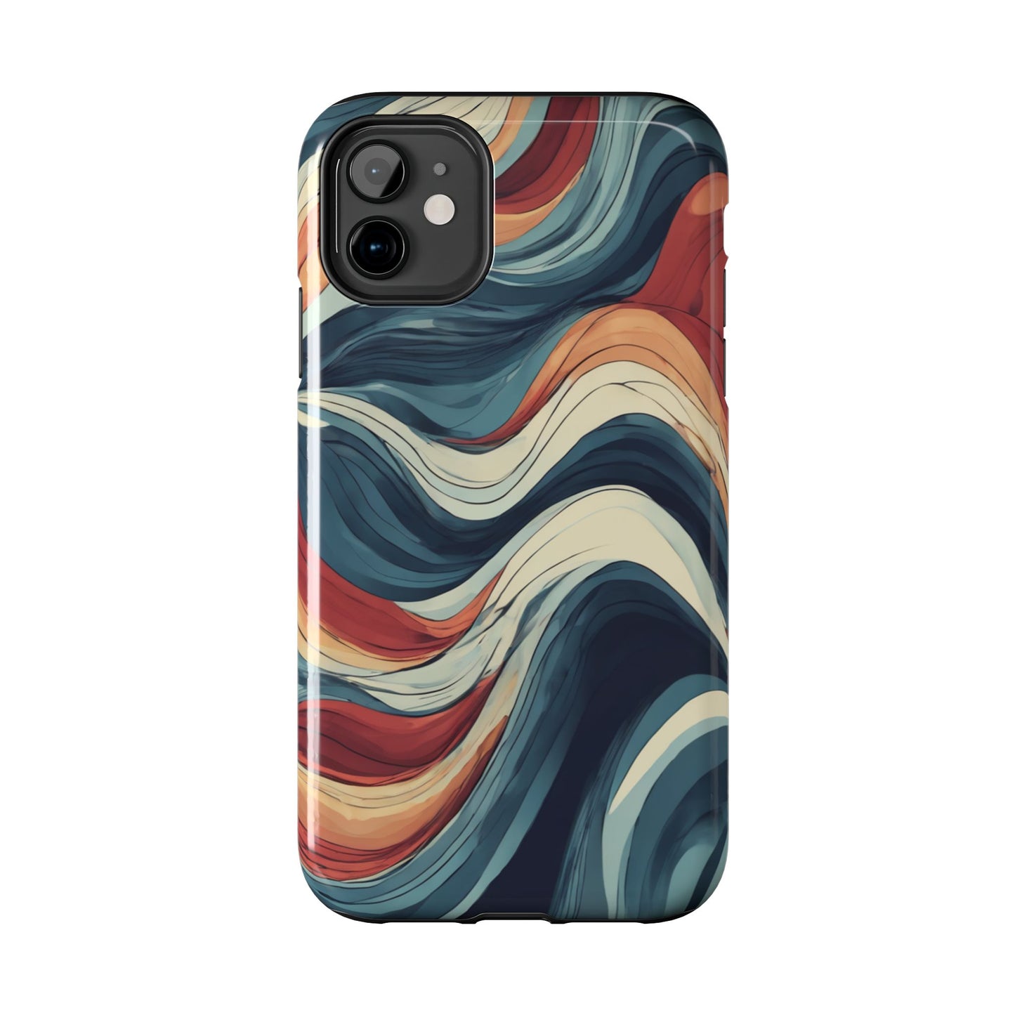 Abstract Wave Tough Phone Case | Stylish Protection for Daily Use - for iPhone