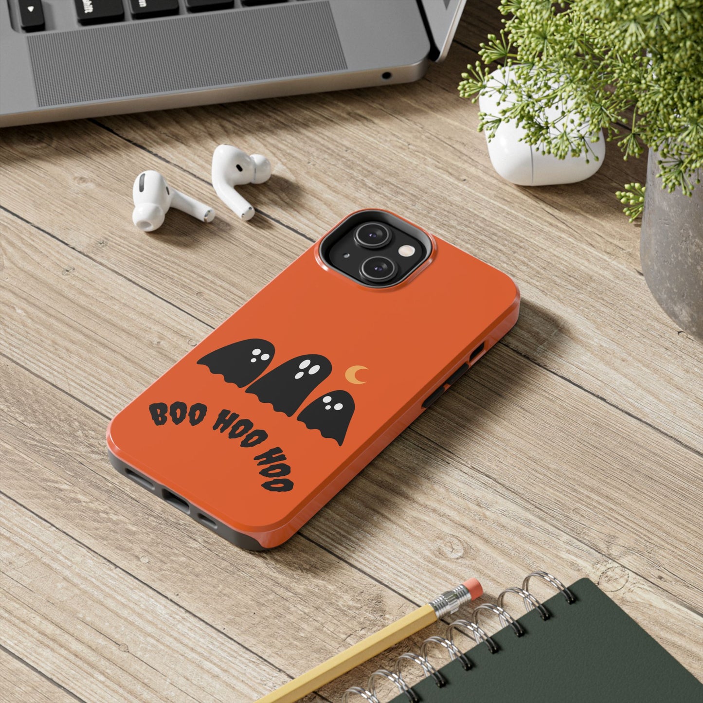 Halloween Ghost Phone Case - Boo Hoo Hoo Design - for iPhone