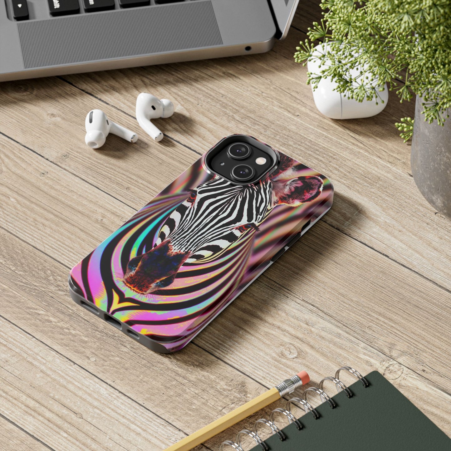 Vibrant Zebra Tough Phone Case - Unique Animal Design for Wild Spirit