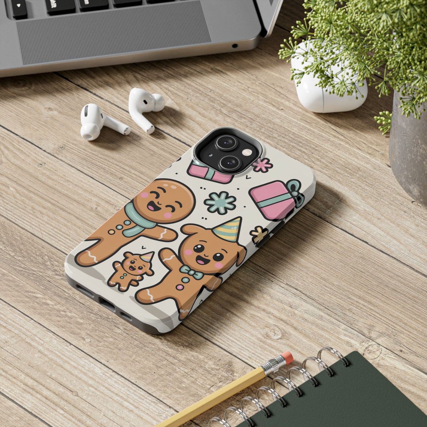 Gingerbread Family Dancing Holiday Phone Case