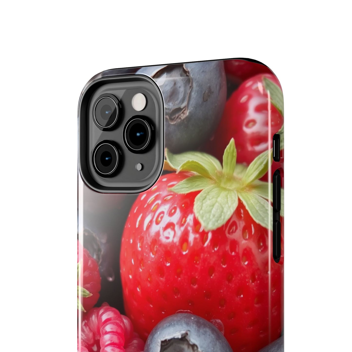 Fruit-Themed Tough Phone Case - Berry Burst Design