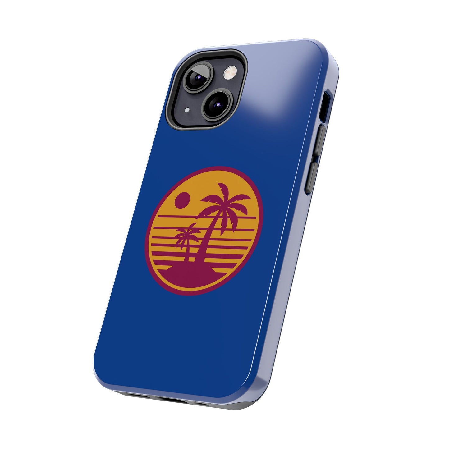 Retro Sunset Tough Phone Case - Vibrant Beach Vibes for Summer Adventures - for iPhone