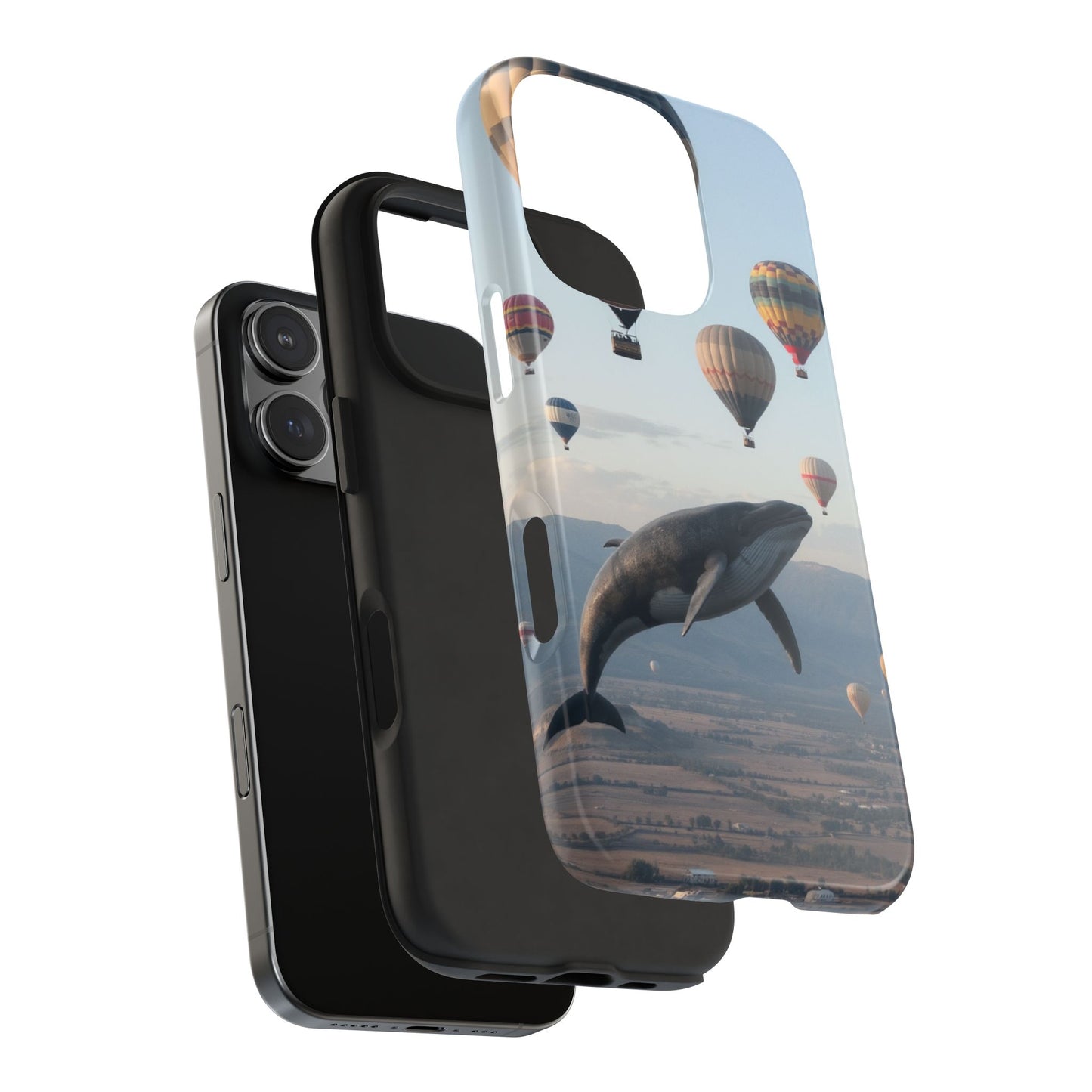 Whale Hot Air Balloon Tough Phone Case - Adventure & Nature Lovers