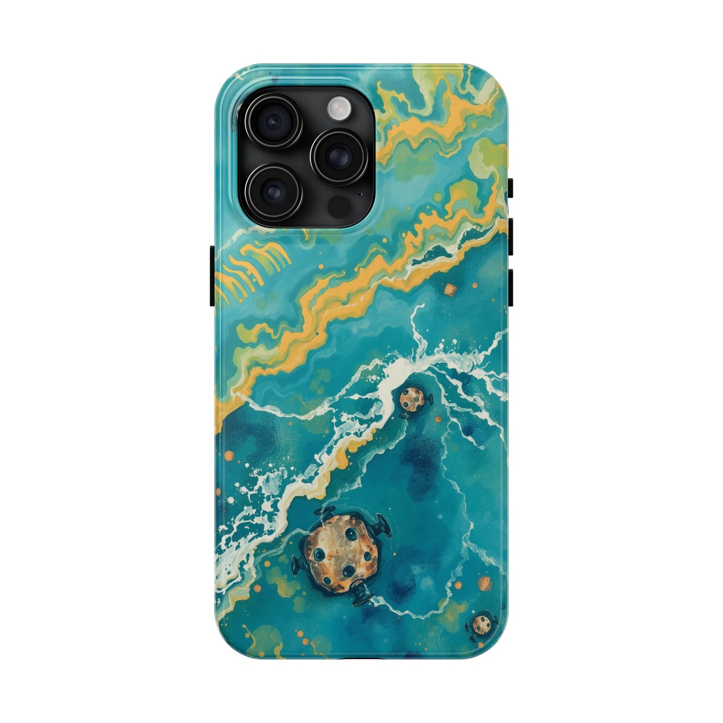 Ocean Wave Tough Phone Case – Durable Protection with Abstract Art Design