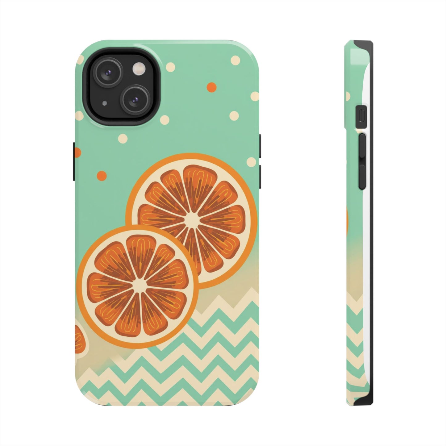 Citrus Vibe Tough Phone Case - Fun Orange Slice Design