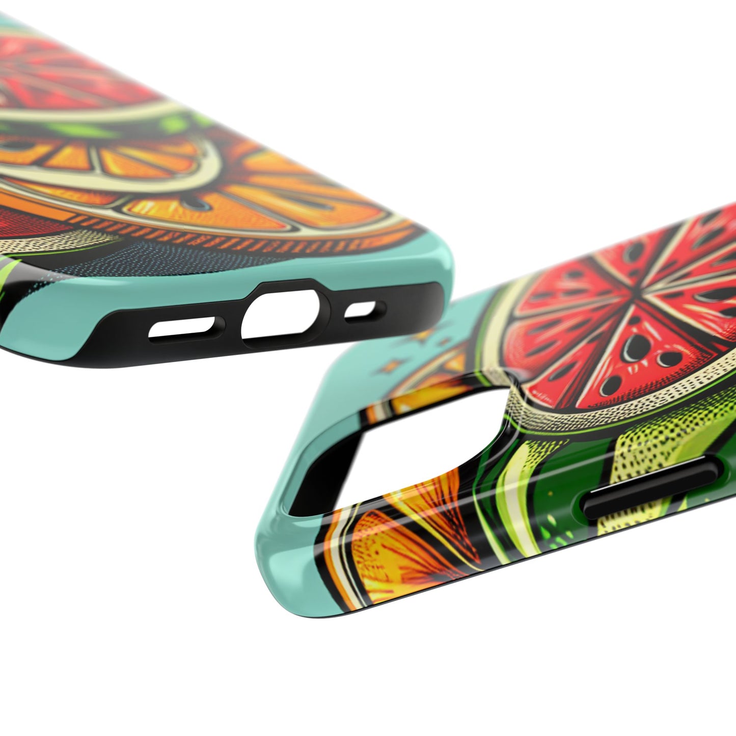 Vibrant Citrus Tough Phone Case - Fruit Slice Design - for iPhone