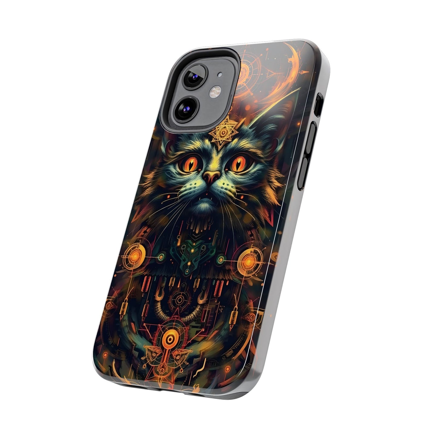 Mystical Cat Queen Tough Phone Case – Unique Protection for Cat Lovers - for iPhone