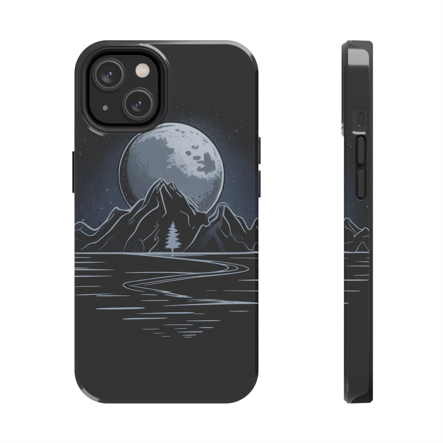 Moonlit Mountain Tough Phone Case Dark Fantasy