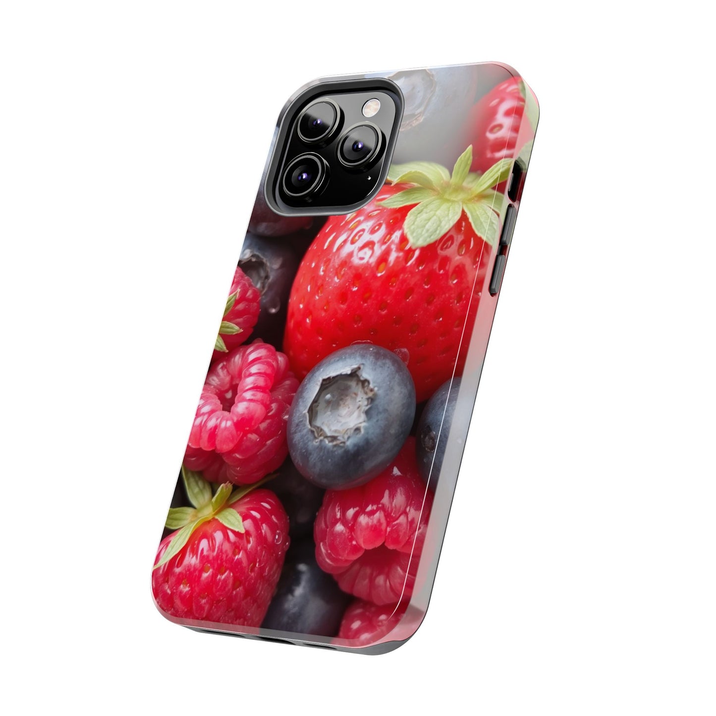 Fruit-Themed Tough Phone Case - Berry Burst Design