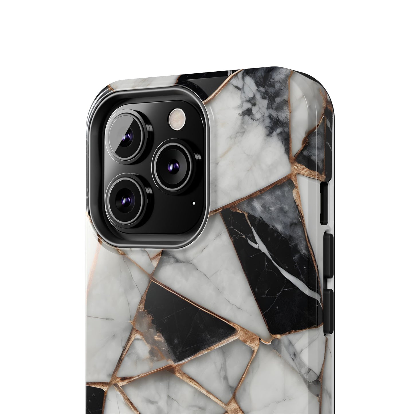 Elegant Marble Tough Phone Case - Stylish Protection for iPhone