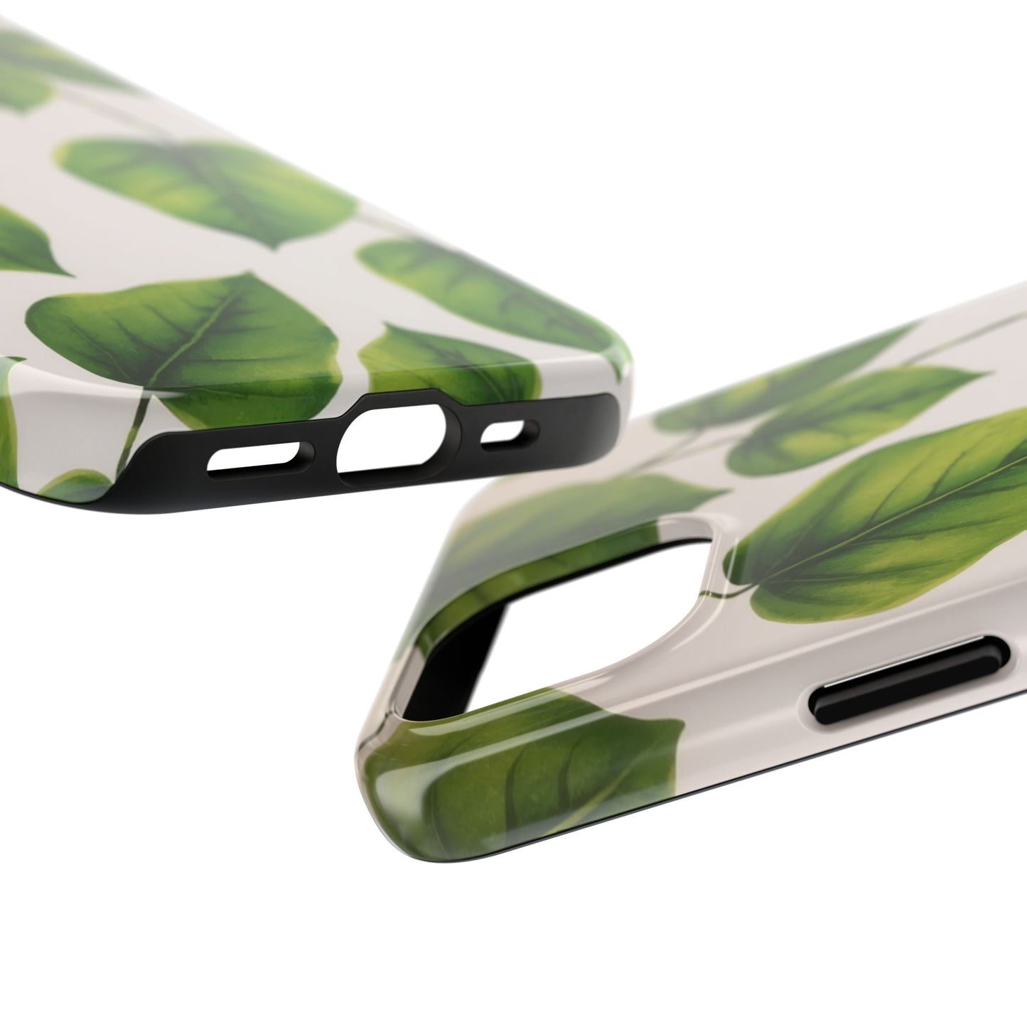 Tough Phone Cases with Green Leaf Design | Eco-Friendly Protection for Nature Lovers