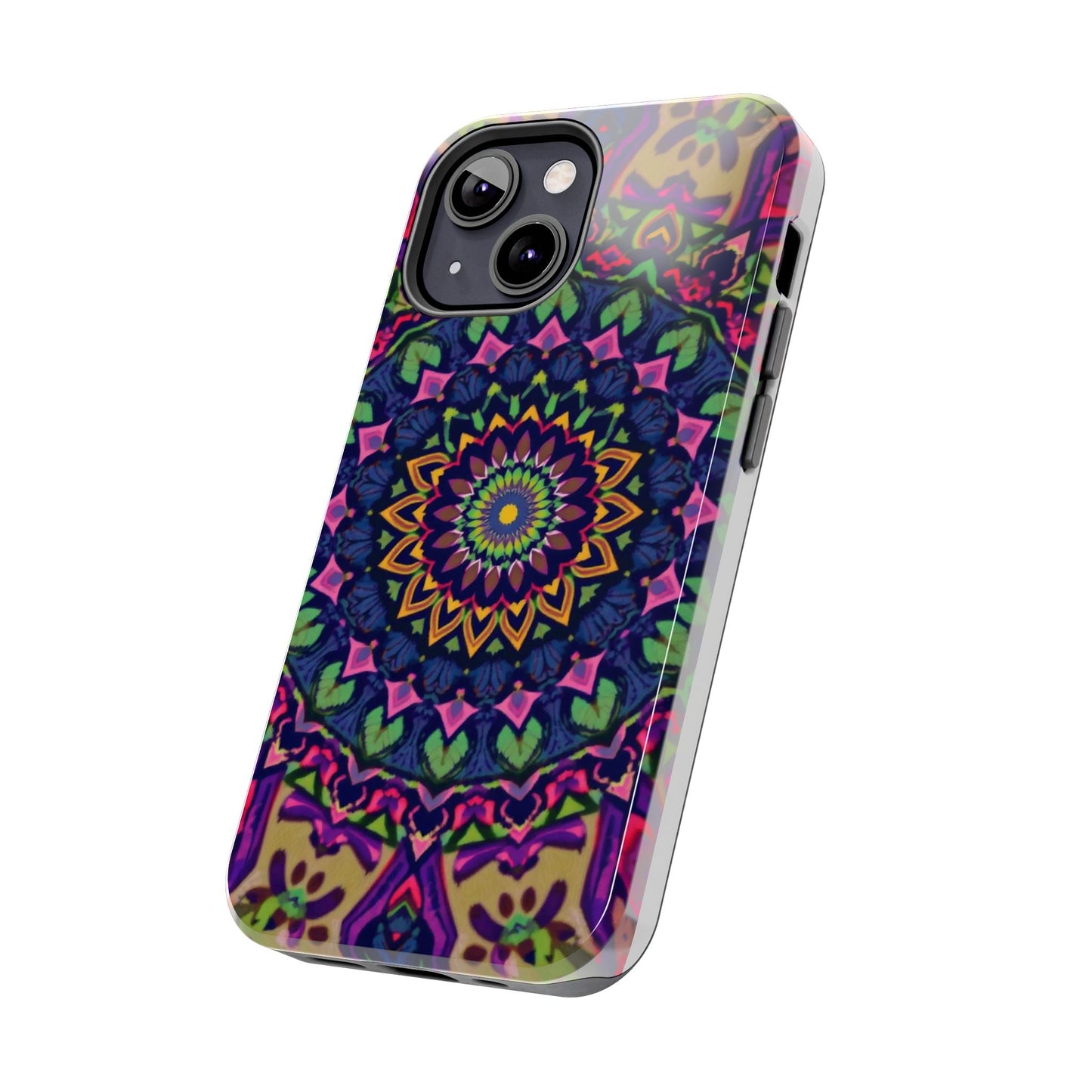 Vibrant Mandala Tough Phone Case - Colorful, Purple Fusion, Durable Protection for Your Device - for iPhone