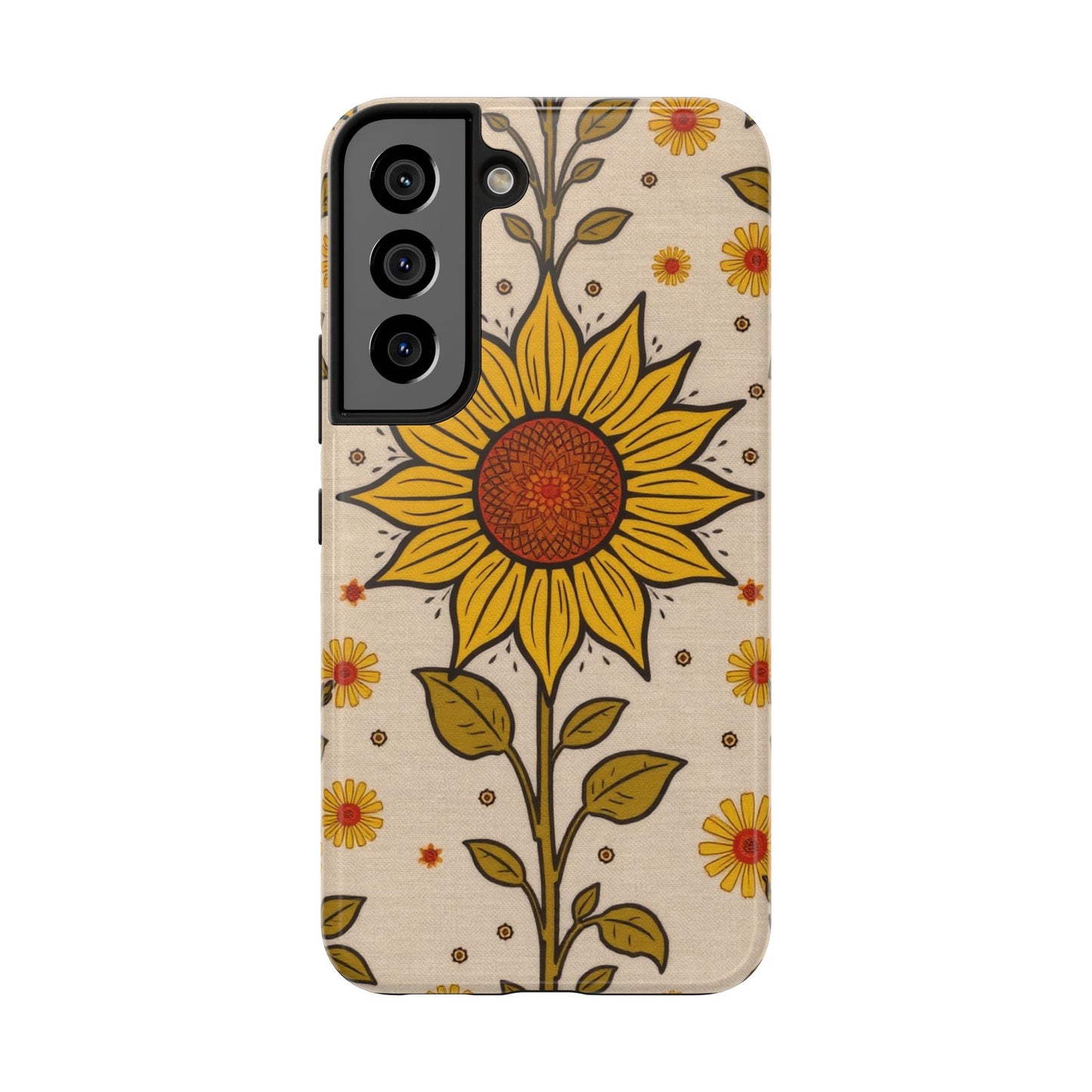 Bright Sunflower Origins Tough Phone Case - Floral Design for Nature Lovers - for iPhone