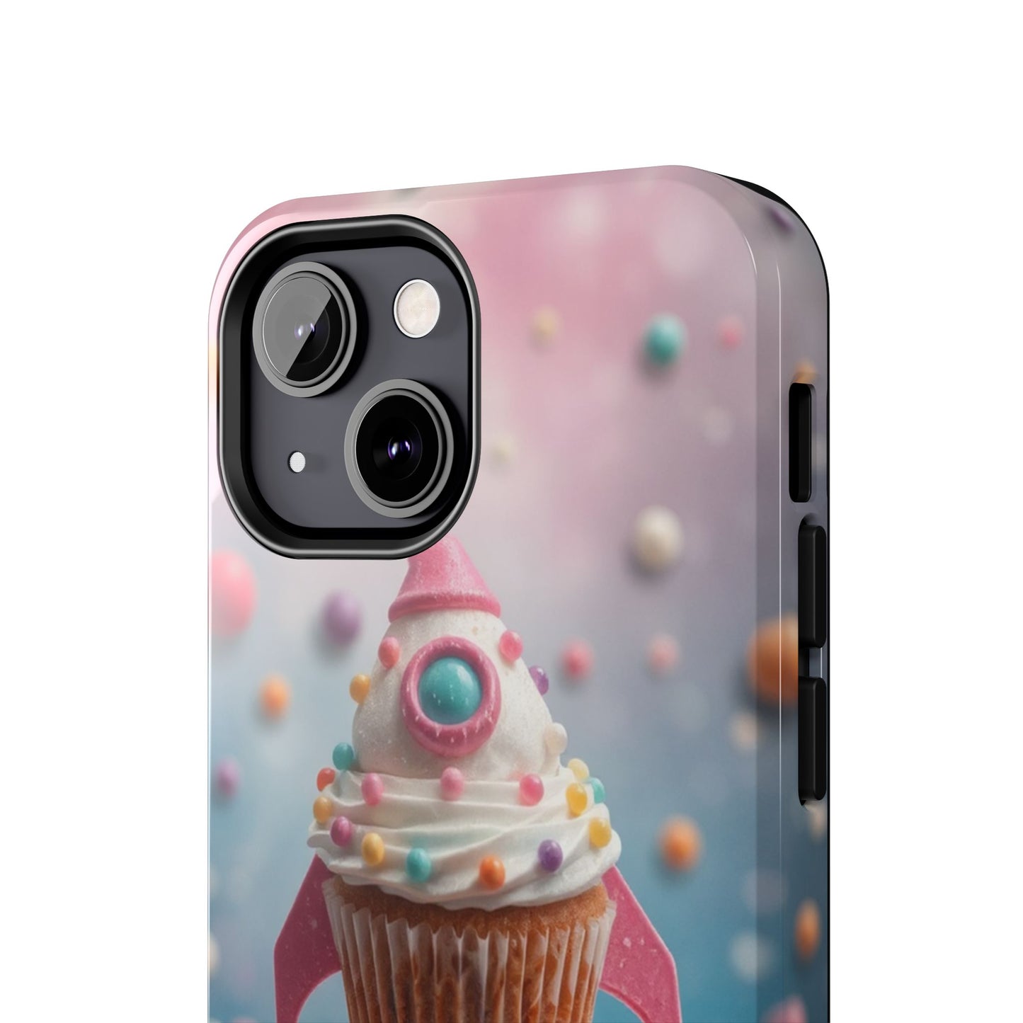Whimsical Rocket Cupcake Phone Case - Fun Protective Case for Kids and Teens