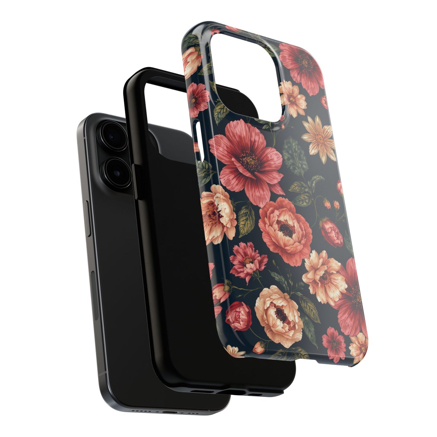 Spring Power! Floral Tough Phone Case - Durable Protection with Elegant Flower Design - for iPhone