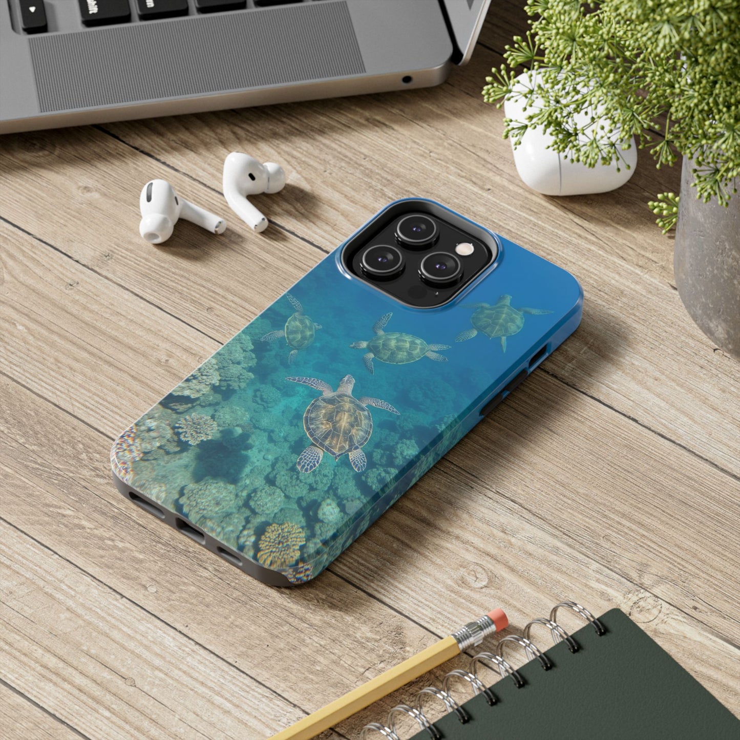 Ocean Turtle Tough Phone Cases - Durable Protection with Marine Art
