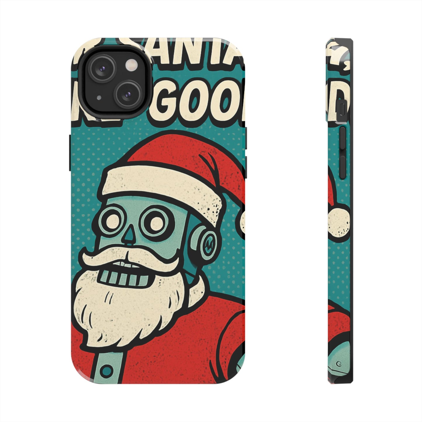 Santa Robot Phone Case - Durable Tough Design for Holidays