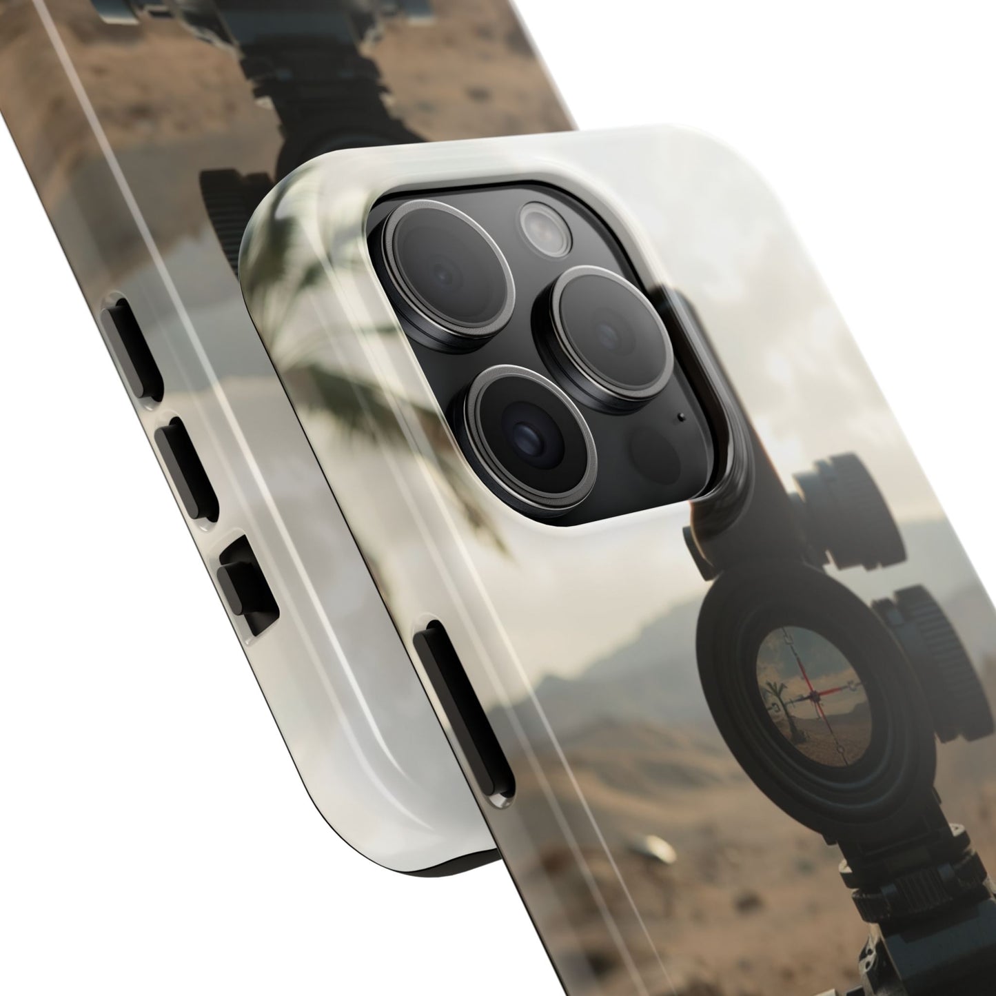 Tough Phone Case with Sniper Scope Design - Durable & Stylish Protection for Outdoors Enthusiasts