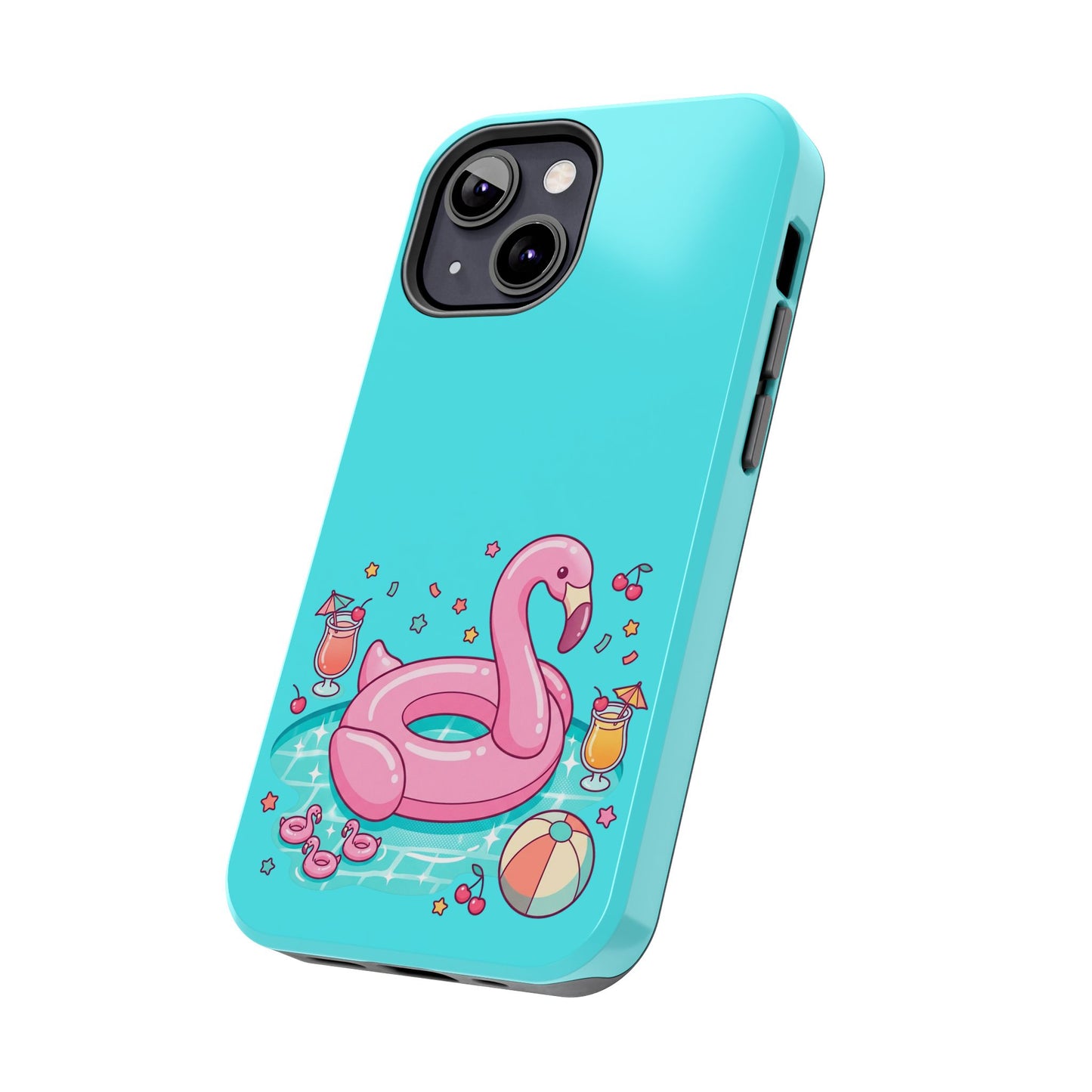Flamingo Pool Party iPhone Case