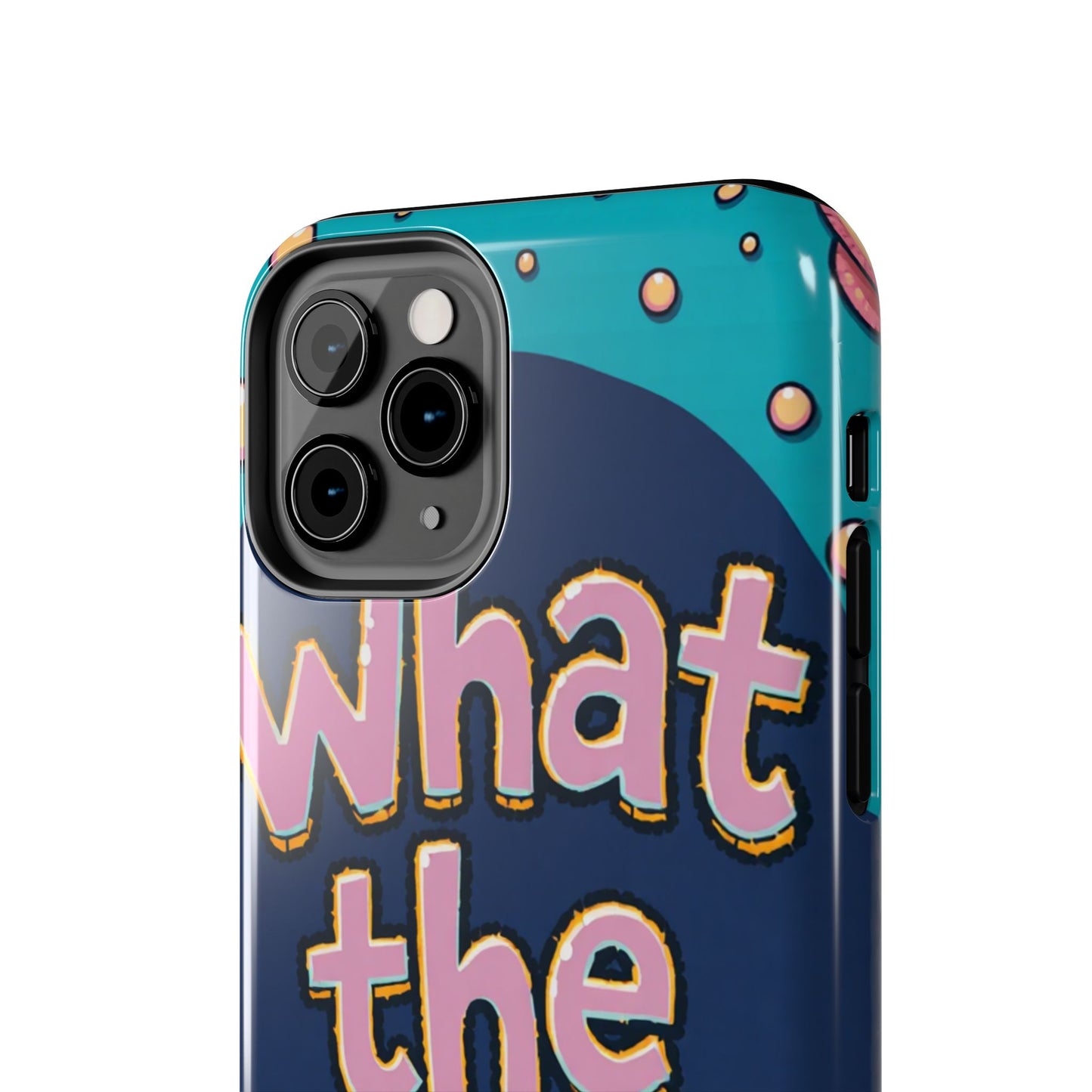 Playful Tough Phone Case - "What the Fish" Design