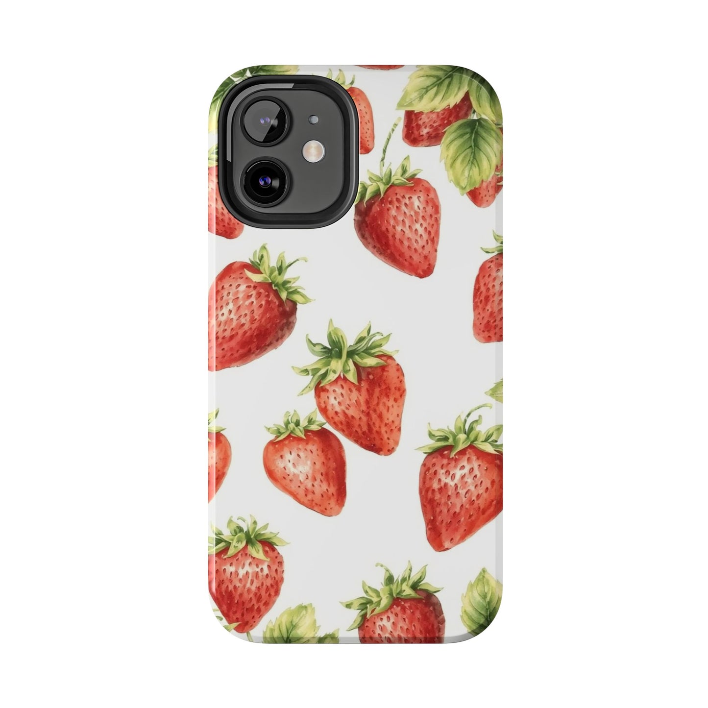 Strawberry Tough Phone Case - Durable Protection with a Fresh Design - for iPhone