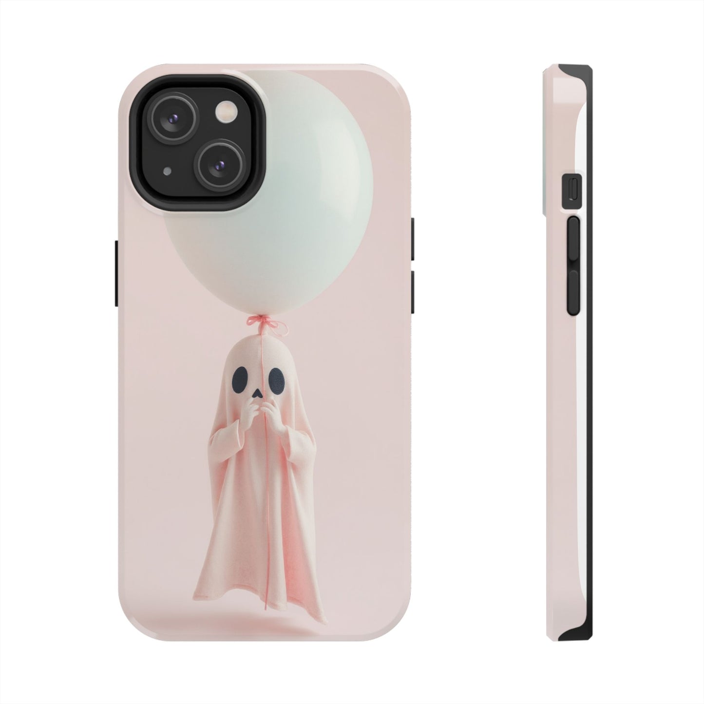Cute Ghost Phone Case with Balloon - Tough Protection for Spooky Vibes