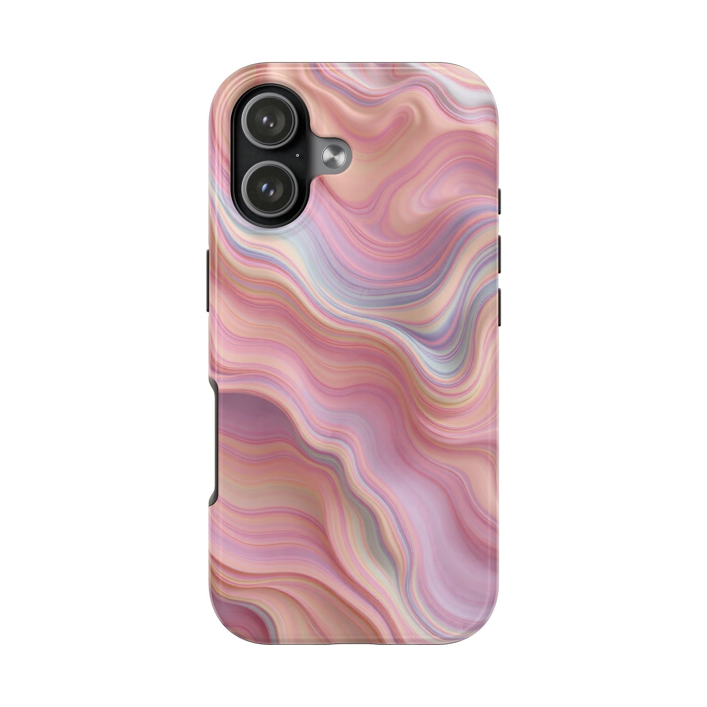 Stylish Tough Phone Cases - Abstract Pink Marble Design