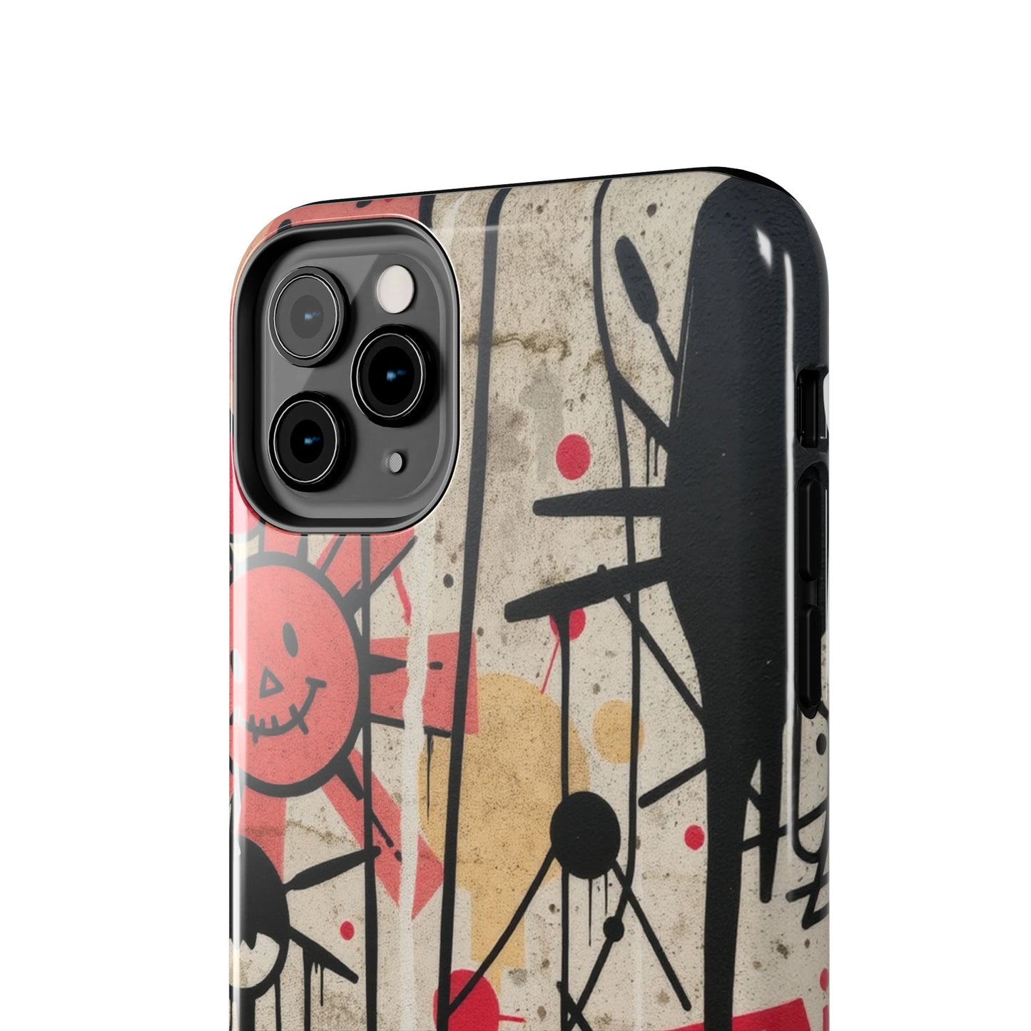 Artistic Tough Phone Case - Abstract Fun Grafitti Design for Protective Style - for iPhone