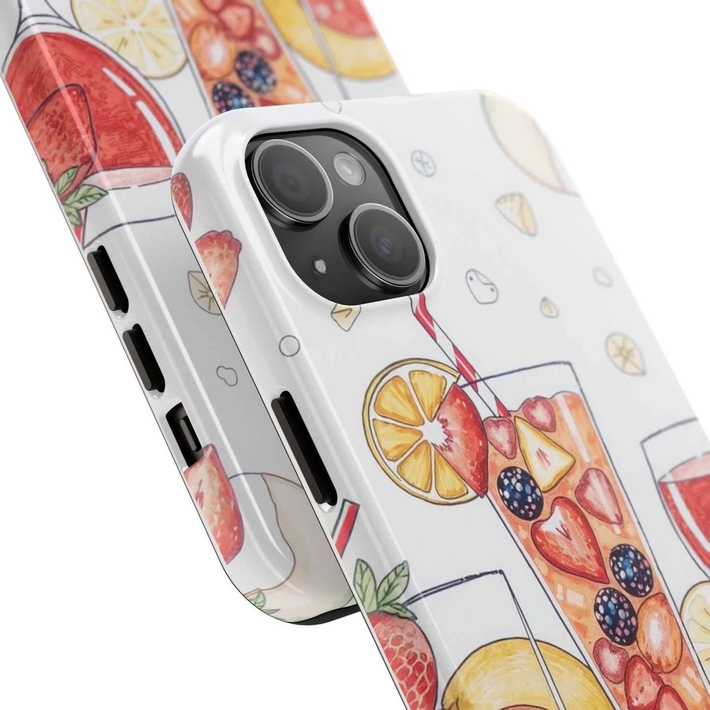Colorful Fruit Cocktail Tough Phone Case - Perfect for Summer Vibes