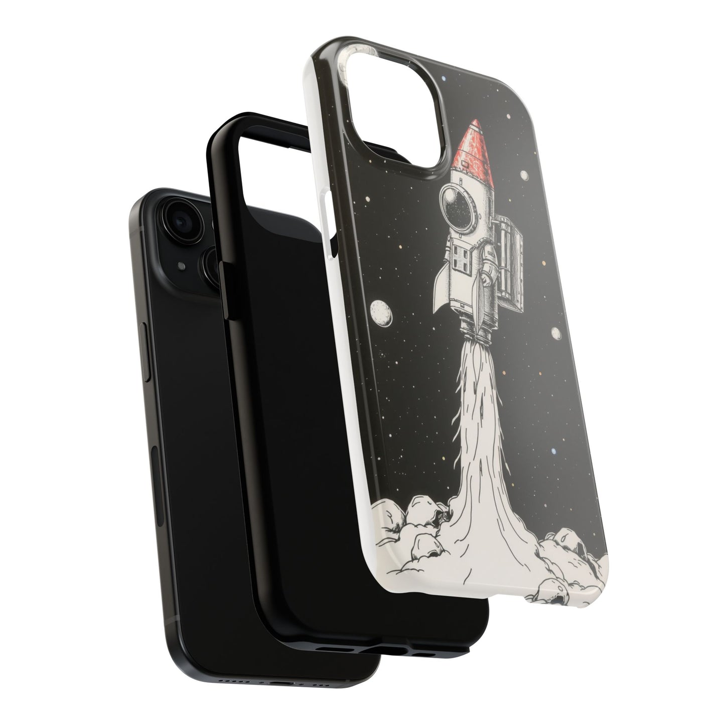 Cool Tough Phone Case for iPhone - Astro-Rocket Bond