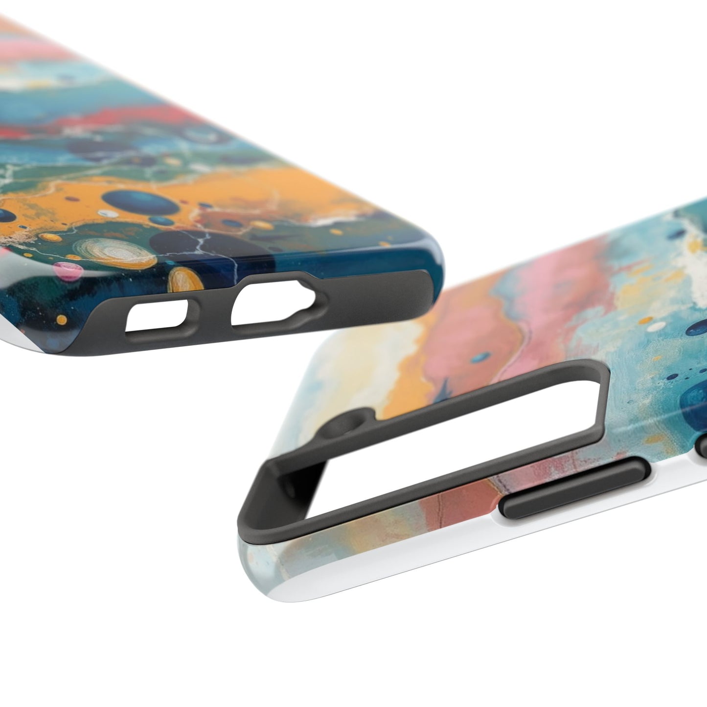 Artistic Tough Phone Case - Vibrant Waves Design for Unique Style
