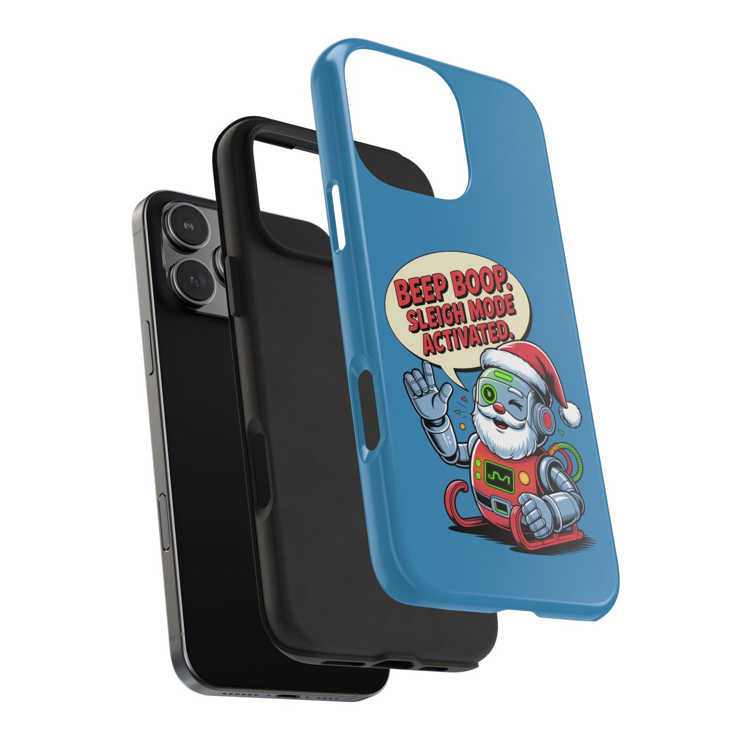 Funny Robot Holiday Phone Case - Beep Boop Sleigh Mode Activated