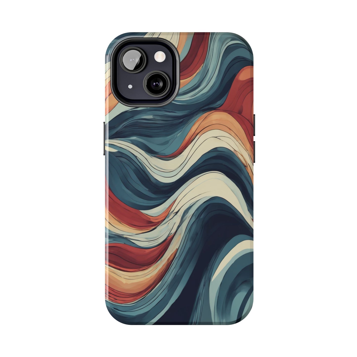 Abstract Wave Tough Phone Case | Stylish Protection for Daily Use - for iPhone