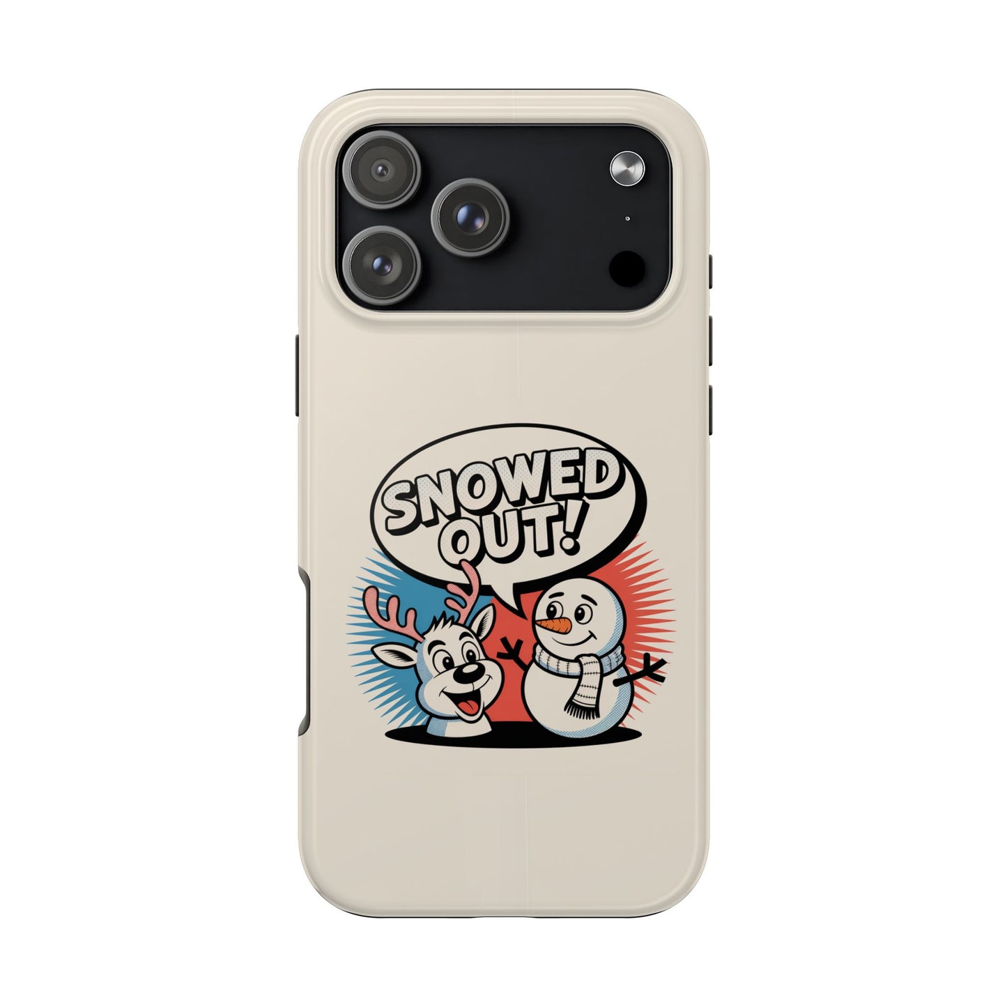 Snowman & Reindeer Tough Phone Case - Snowed Out Holiday Design