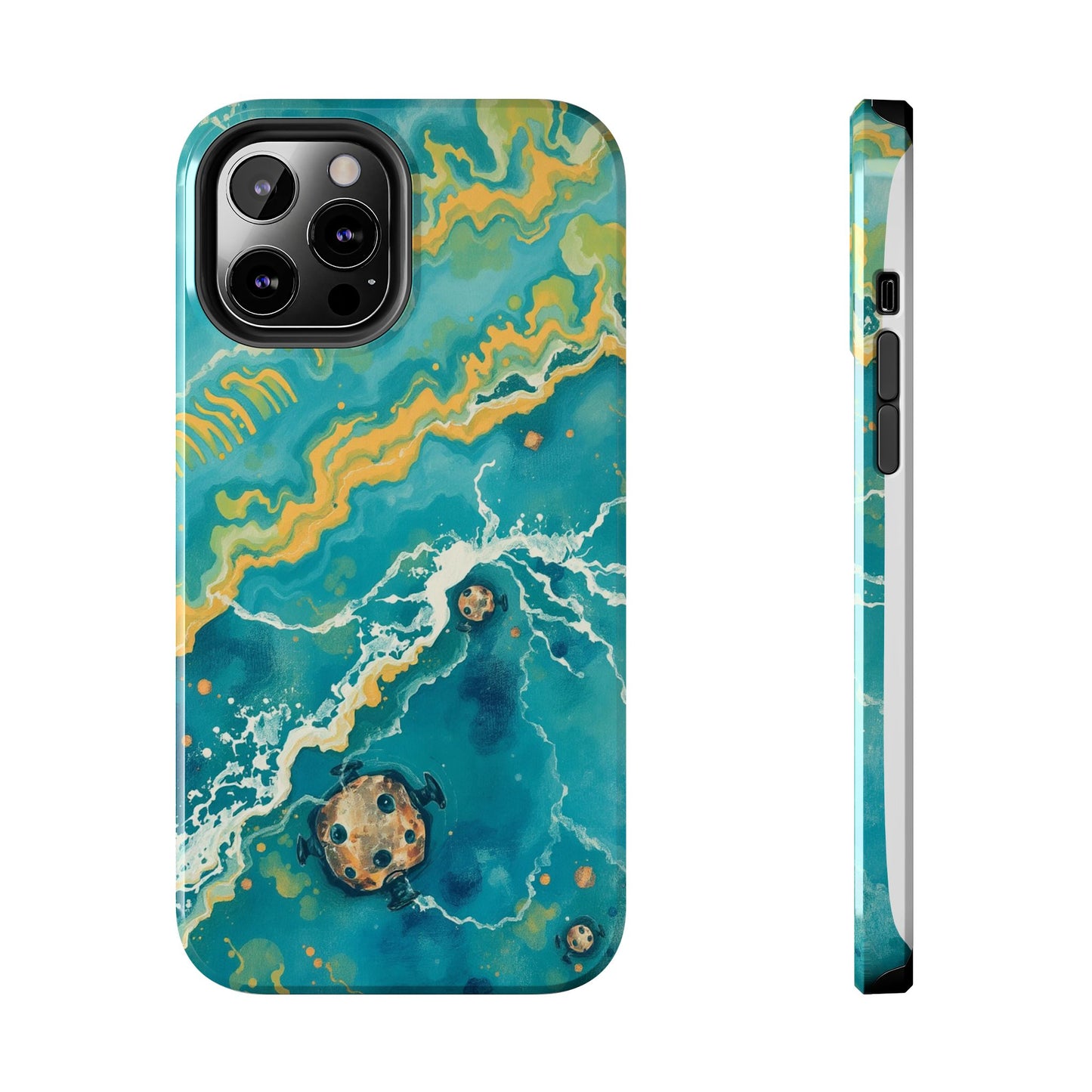 Ocean Wave Tough Phone Case – Durable Protection with Abstract Art Design