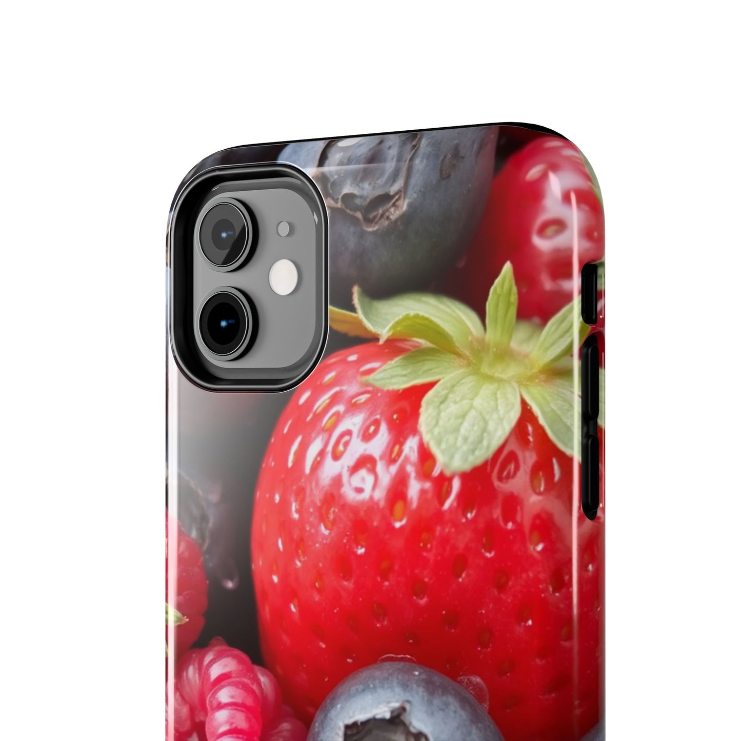 Fruit-Themed Tough Phone Case - Berry Burst Design