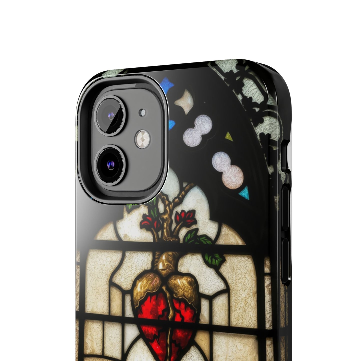 Stained Glass Heart Tough Phone Case - Unique Design for Protection & Style