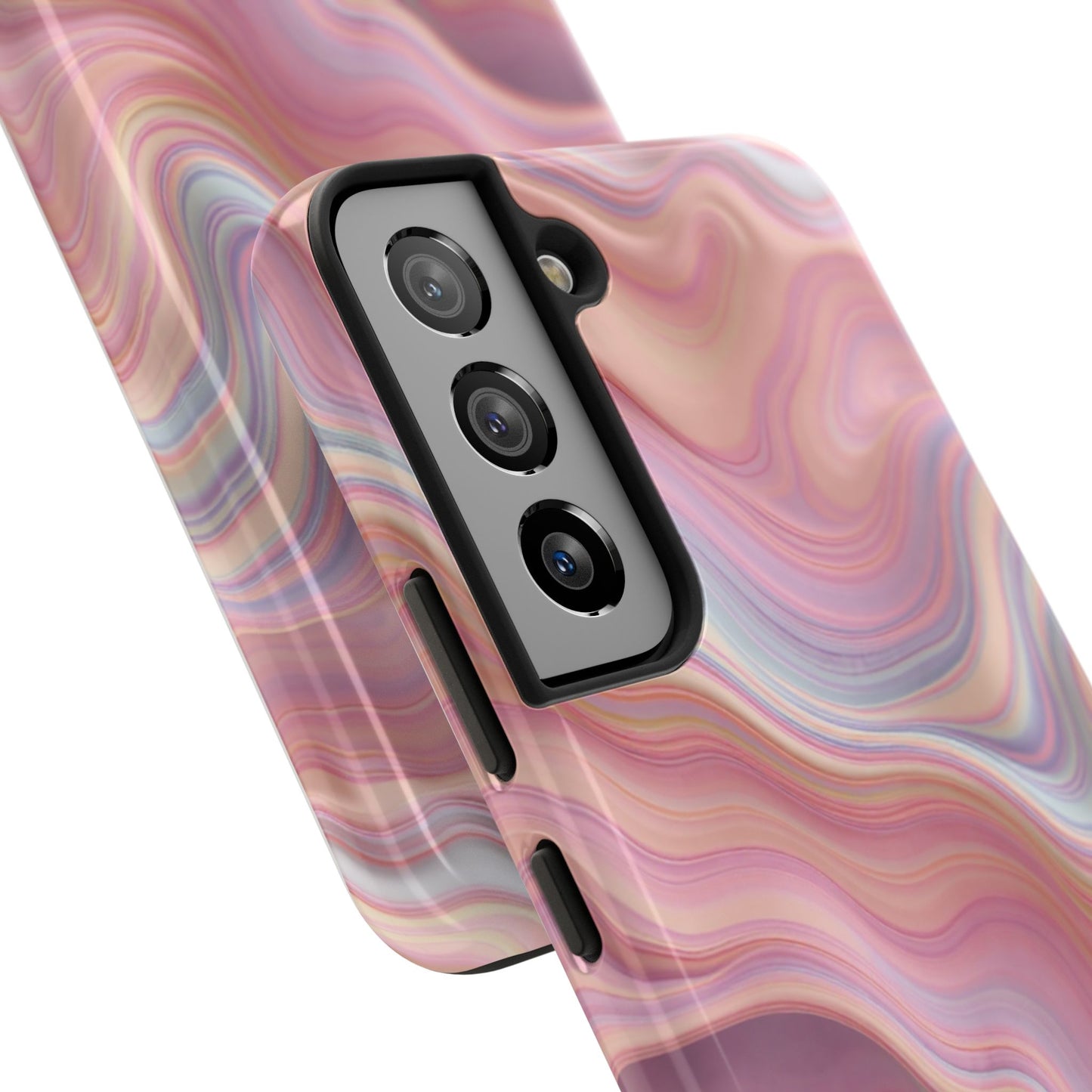 Stylish Tough Phone Cases - Abstract Pink Marble Design