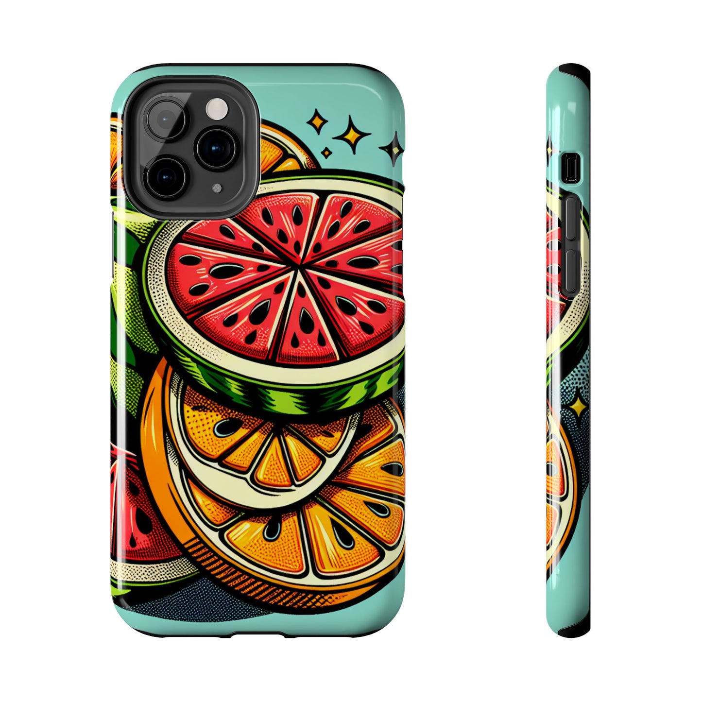 Vibrant Citrus Tough Phone Case - Fruit Slice Design - for iPhone