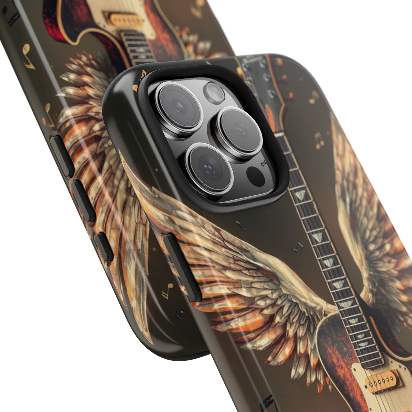 Inspirational Guitar Wing Phone Case - Tough Protection for Music Lovers
